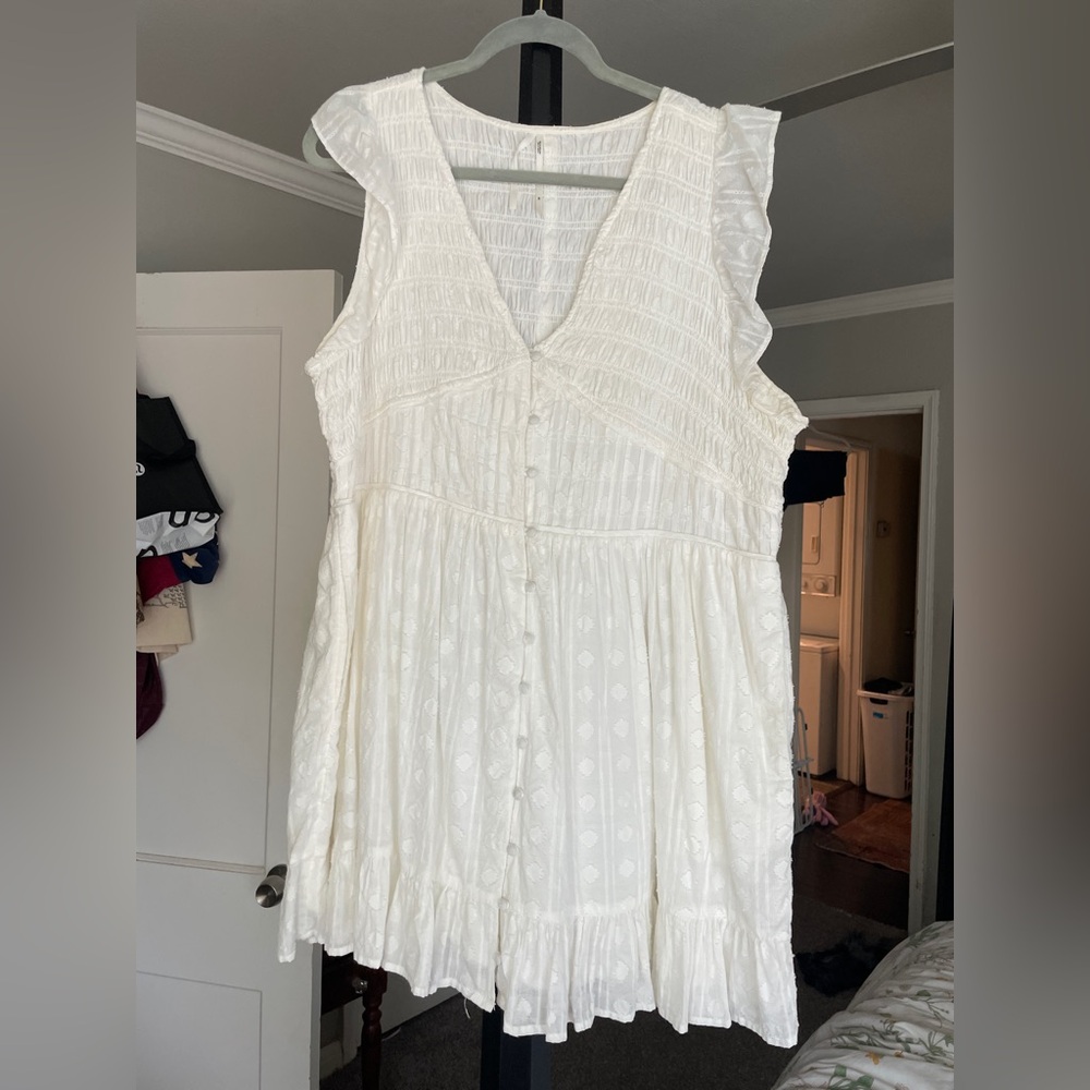 White Sleeveless Anthropologie dress